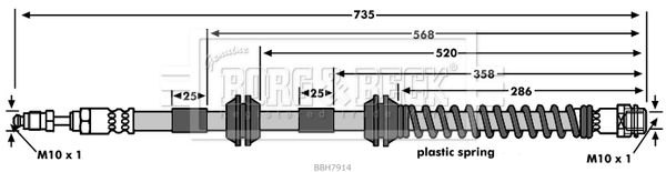 BORG & BECK Pidurivoolik BBH7914